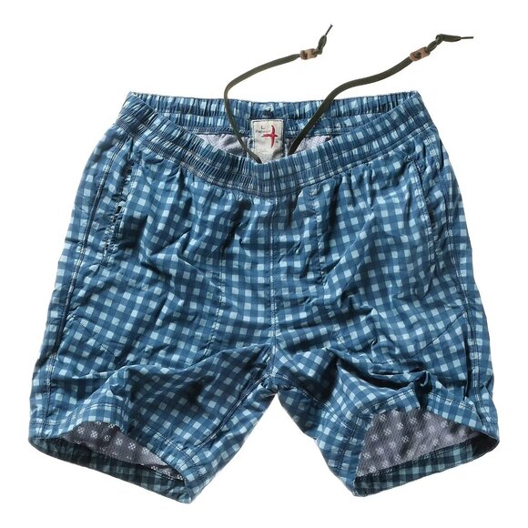 Relwen Other - Relwen Blue Gingham Air-Stretch Hybrid Windshort Trunks Sz XL